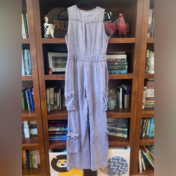 Fashion Nova Lavendar Cargo Jumpsuit - Picture 6 of 6